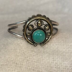 Naja Sterling & Turquoise Cuff